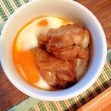 一人ランチ☆手羽元の甘辛煮の卵かけご飯